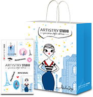 아티스트리 파리 에디션 쇼핑백 1개, 아티스트리 파리 에디션 센티드 스티커 1개 제품 사진