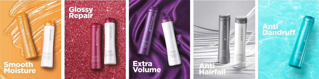 Smooth Moisture, Glossy Repair, Extra Volume, Anti Hairfall, Anti Dandruff