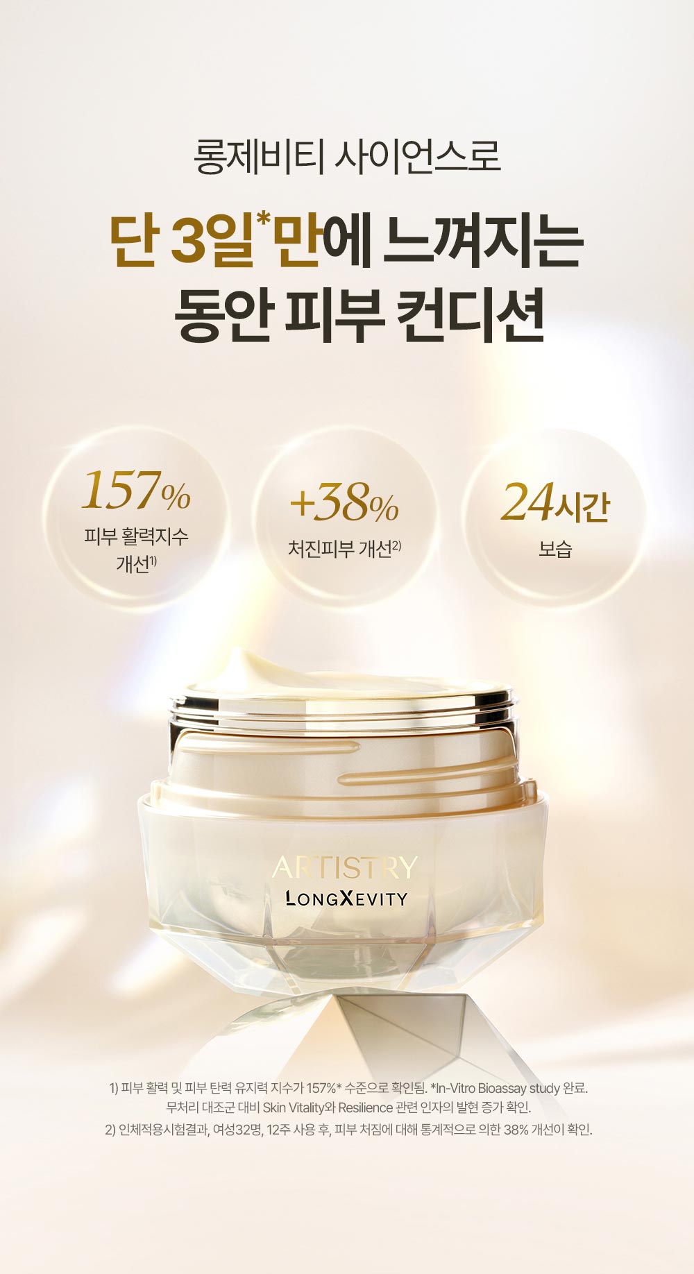 롱제비티 사이언스로 단 3일만에 느껴지는 동안 피부 컨디션