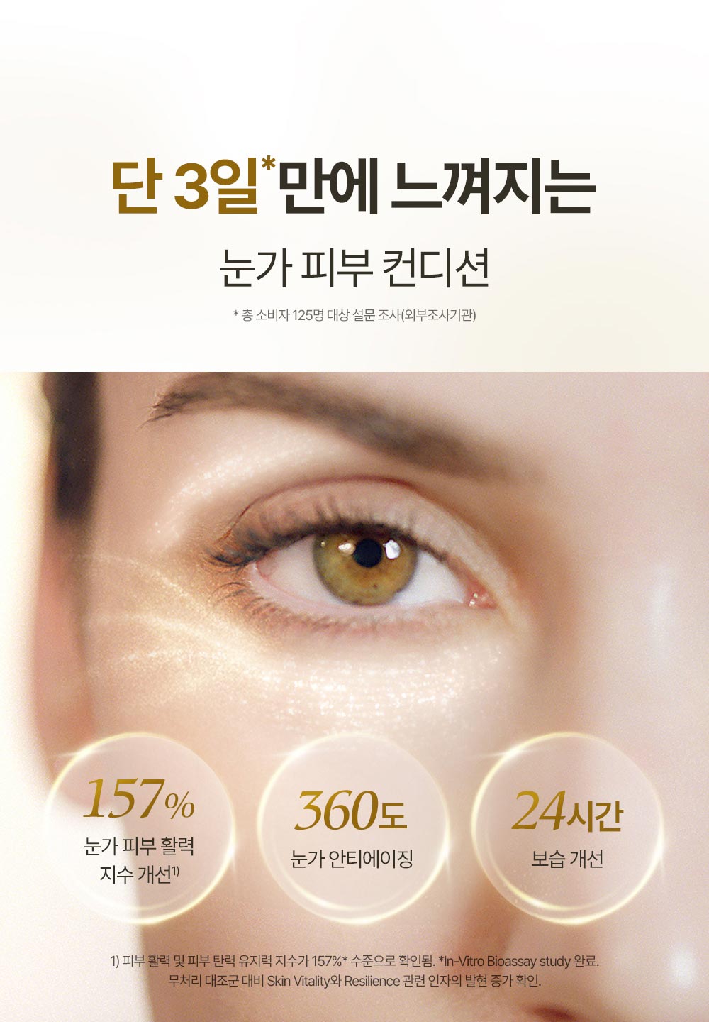 단 3일만에 느껴지는 눈가 피부 컨디션