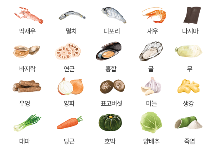 20가지 국내산 자연 재료 이미지