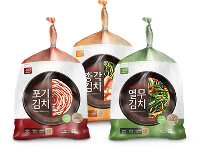 포기김치, 총각김치, 열무김치 참고 이미지