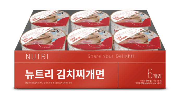 뉴트리 김치찌개면 6개입 제품 이미지