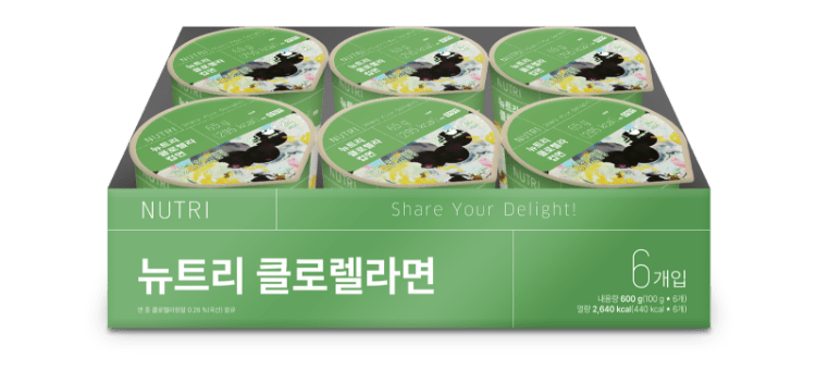 뉴트리 클로렐라면 제품 이미지